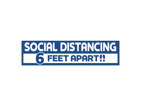 Social Distancing Rectangle Floor Decal 3.75 in. X 15 in. 