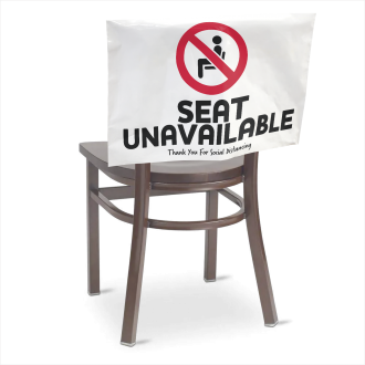 Social Distancing Seat Back Cover - White Opaque Polyethylene  16 in. X 26 in. 