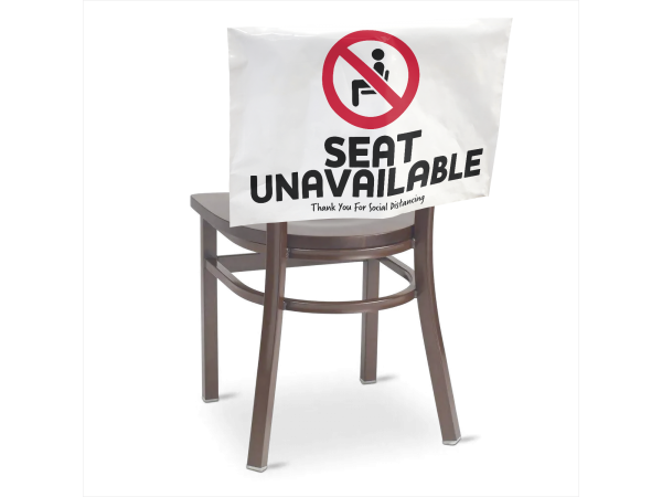 Social Distancing Seat Back Cover - White Opaque Polyethylene  16 in. X 26 in. 
