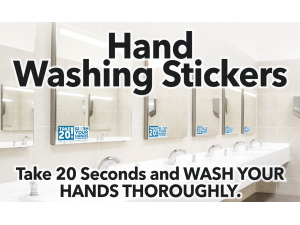 Wash Your Hands Take 20 Decal 4 in. X 8 in.